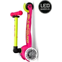 Micro mobility Mini Micro Deluxe Foldable Neon LED, Kinder, Dreiradroller, Junge/Mädchen, Asphalt, 50 kg, 3 Rad/Räder