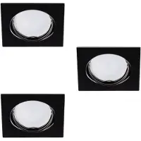 Kanlux S.A. Einbauleuchten-Set inklusive Lampe TRIBIS II 3er-Pack LED GU10 Schwarz 3x 23853