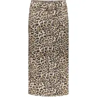 Geisha Jeans Skirt Sand/combi Leopard Print Größe: M | Midiröcke Outlet | Damen | Braun