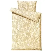 Södahl Bettwäsche Bettgarnitur 135x200 und 80x80 skandinavisches Blumendesign Blossom golden