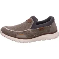 Rieker Herren Slipper Halbschuh Sneaker Profilsohle B6651, Größe:43 EU, Farbe:Beige