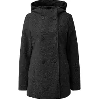 s.Oliver Outdoor Jacke Kurzmantel mit fixierter Kapuze und Knopfverschluss