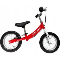 Leantoys Rotes Laufrad mit Luftreifen, 29 cm Rädern, verstellbarem Sattel und Lenker für Kinder 2-5 Jahre
