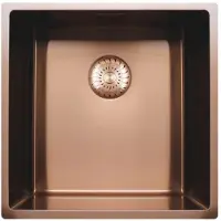 Caressi CAPP40R10C Spüle, Ein-/Unterbau, Flächenbündig (HPL). Kupfer (PVD).
