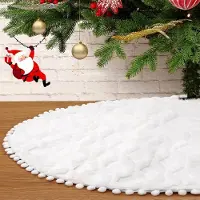 Sonstiges Weißer Luxus-Kunstpelz Weihnachtsbaum-Rock 36 Zoll Plüsch Baumrock