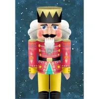 Olewinski & Tochter Adventskalender Nussknacker mit künstlerischem Motiv, 38 x 26 cm