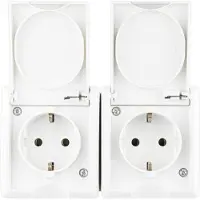 REV RITTER AquaForm FR AP 2-fach Steckdose Weiß Doppelsteckdose