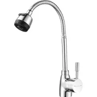 Kuchinox Stehende Spülbeckenarmatur mit flexiblem Auslauf chrom