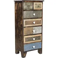 DELUKE Kommode IVAR - Holz Mehrfarbig 110x50x35cm | Schrank Schlafzimmer Sideboard