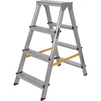 Vito Aluminium-Stehleiter 2 x 4 Stufen Tragkraft 150 kg H√∂he 0,90 m