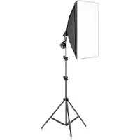 OEM Fotografie Softbox-Set, verstellbares Lichtstativ, gleichmäßige Beleuchtung, Keine Glühbirne
