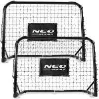 Neo-Sport NS-486 Set mit zwei tragbaren Fußballtoren, 60 x 45 x 25 cm, schwarz