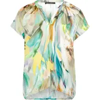 Betty Barclay Satin-Bluse mit Blumenprint in Mint/Nature | Gr.: 38