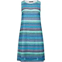 Betty Barclay Etuikleid "Etuikleid ohne Arm", Damen, Gr. 46, EURO, bunt (blau, grün), Obermaterial: 99% Polyester PES. 1% Polyamid PA., Kleider Etuikleid
