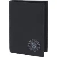 OXMOX Geldbörse New Cryptan RFID Protect Kombibörse Circle Bloom Print Grey Black schwarz