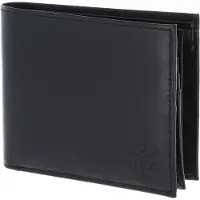 OXMOX Leder Geldbörse Leather RFID Protect Querscheinbörse Ox 2.0 Embossed Black schwarz