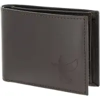 OXMOX Leder Geldbörse Leather RFID Protect Pocketbörse Freedom Pigeon Embossed Brown dunkelbraun