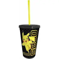 Pokémon Tumbler with straw 470ml: Pikachu Collage