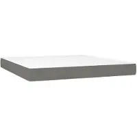 vidaXL Taschenfederkernmatratze Mittel Dunkelgrau 183x213x20 cm Stoff