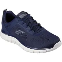 SKECHERS Herren Low Sneaker BROADER Blau Textil-Synthetik-Mix Größe: 45