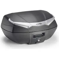 Kappa Moto Mittiger Kofferraum 49L Monokey K4900A K'vanguard Mit Silbernen Einsätzen - Neu
