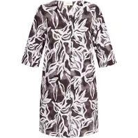 Cartoon Sommerkleid mit Muster in Weiß/Braun | Gr.: 38