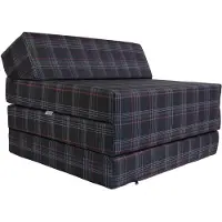 FORTISLINE Klappmatratze Gästematratze mit Kopfteil mit VW GTI Muster Größe 200x70x10cm