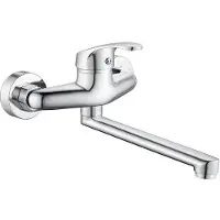OEM Wandmontage-Kochwasserhahn mit 360-Grad-Drehfunktion, kalt und warm, 23CM, Chrom