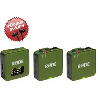 Rode Mikrofon-Funksystem Wireless GO Gen 3 Moss Khaki + Bonus In-Ear Kopfhörer