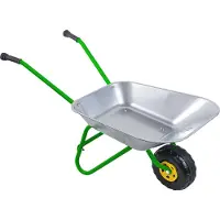 Vedes Kinder Metallschubkarre silber/grün - Outdoor Active - 562