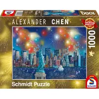 Schmidt Puzzle Feuerwerk Freiheitsstatue 1000 Teile Erwachsene