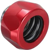 OEM Allecto plus – Wasserkühlung, rote Chrom-Schlauchverbindung G1/4 Zoll auf 14 mm – Schnellverschluss, Kompressionsanschluss – PETG-Schlauchdichtung