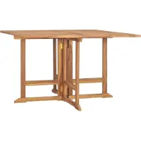 Syfax Garten-Esstisch Klappbar 110x110x75 cm Massivholz Teak