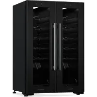 Klarstein Shiraz Weinkühlschrank| 2 Kühlzonen | Touch-Steuerung | LED-Beleuchtung | freistehend Schwarz