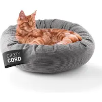DS Produkte Lumaland Katzenbett Cord 60x20cm grau vakuumiert