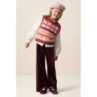 Sissy-Boy Weite Samt-Leggings - Dunkelrot | Größe: 98-104