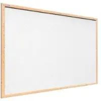 Allboards Weiß Pinnwand mit Holz Rahmen 90x60cm Korktafel Korkwand Pinnwand Kork Oberfläche