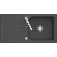 Villeroy & Boch 338602i4 Linara 60 Einbauspüle Unterschrankbreite ab 60 cm mit Excenterbetätigung Graphite CeramicPlus - inkl.
