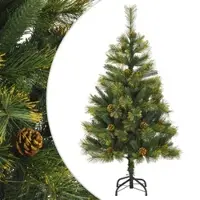 Furnicato Künstlicher Weihnachtsbaum Klappbar mit Zapfen 120 cm