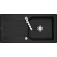 Villeroy & Boch 338602J0 Linara 60 Keramikspüle Einbauspüle Unterschrankbreite ab 60 cm Chromite CeramicPlus Excenterbetätigung - inkl.