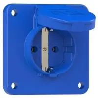 Pce 105-8bs Schutzkontakt-Anbausteckdose 75x75 nat IP54 seitlich (blau) 1058bs