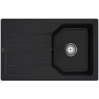 Villeroy & Boch 338401R7 Linara 45 Keramikspüle Einbau Unterschrankbreite ab 45 cm Pure Black Handbetätigung - inkl.