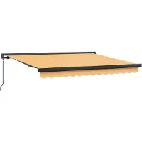 vidaXL Ausziehbare Markise Sand 350 x 250 cm Leinen und Aluminium