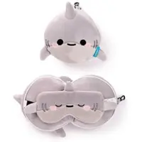 Puckator Relaxeazzz Adoramals Archie the Shark Hai Plüsch Reisekissen & Schlafmaske