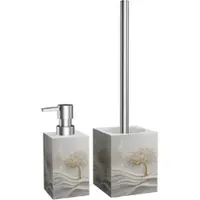 Sanilo Badezimmer Set Seifenspender und WC Bürste Tree of Life