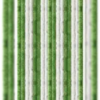 Arsvita Flauschvorhang 80x200 cm Unistreifen grün - weiß