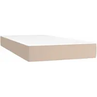 vidaXL Taschenfederkernmatratze Mittel Cappuccino 120x190x20 cm Kunstleder