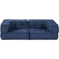 vidaXL Modulare Sofagarnitur 3 stk. Stoff Indigo 140 x 70 x 36 cm