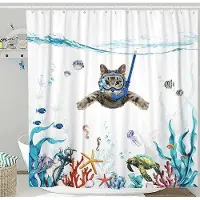 OEM Ozean-Thermometergordijn 180 x 180 cm - wasserfest - Polyester