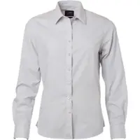 James & nicholson Damen Popeline Bluse langarm JN677 light grey XXL